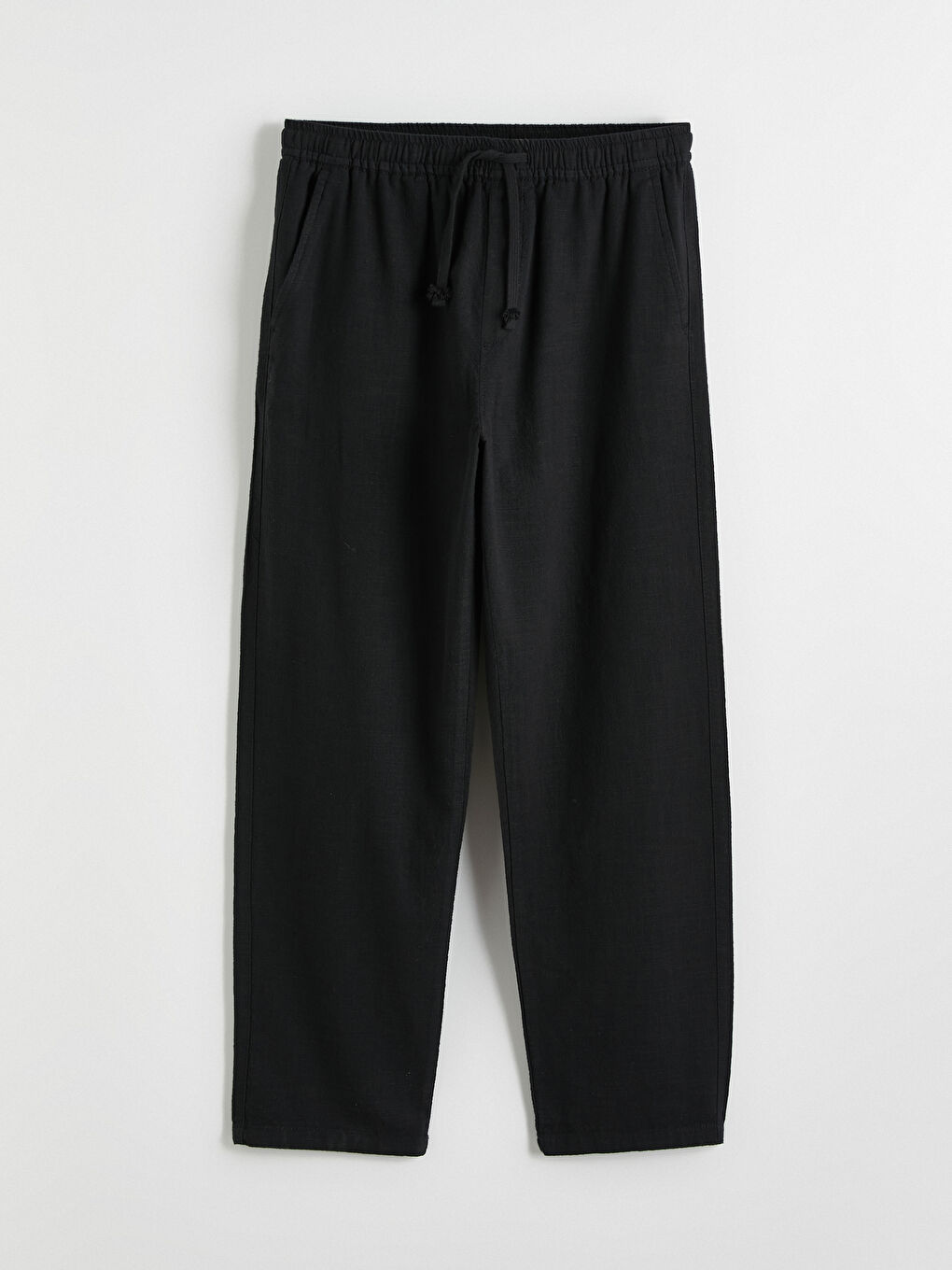 Мужские брюки свободного кроя с эффектом льна-4