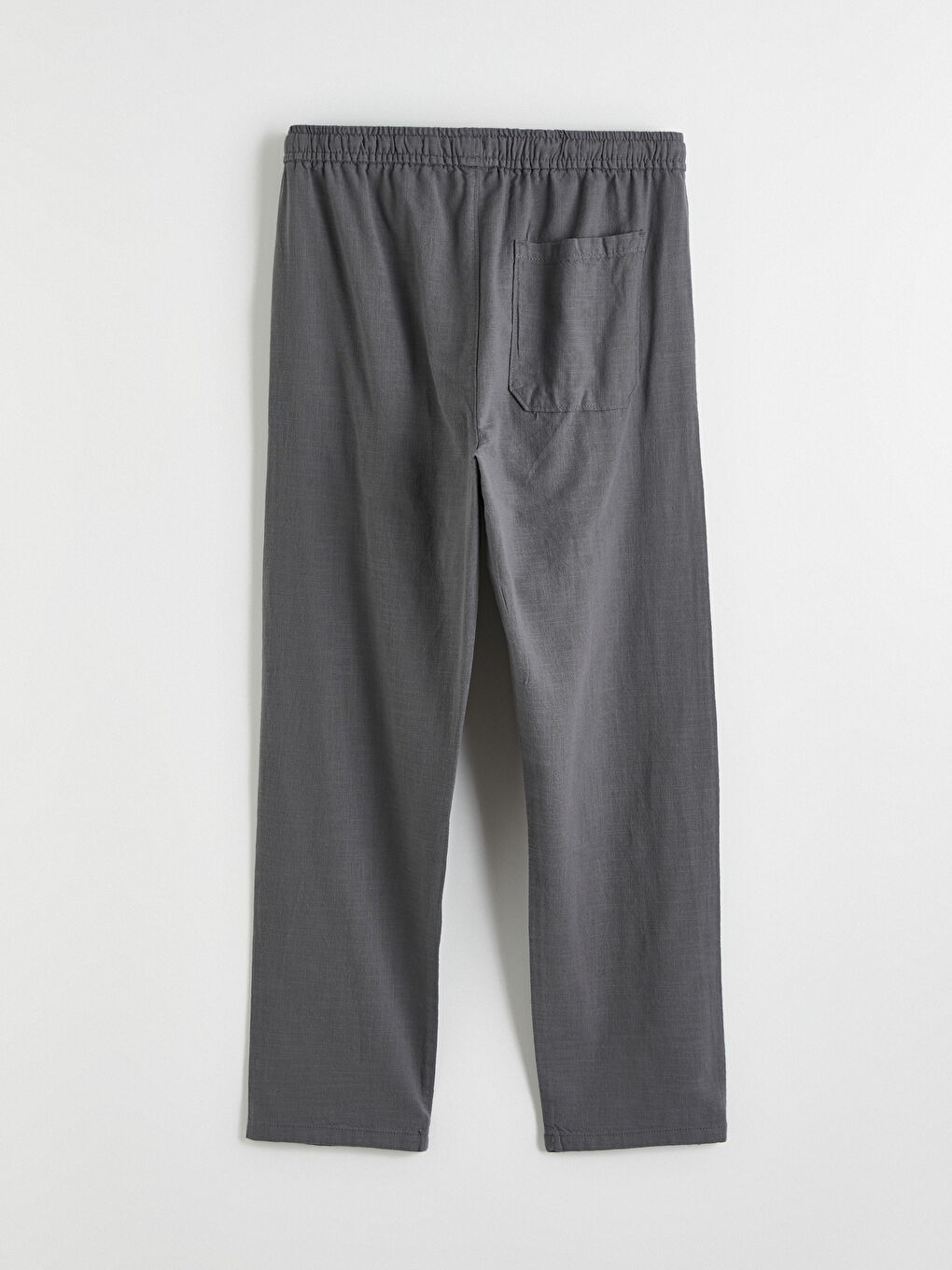 Relaxed Fit Linen-Look Men's Trousers-6