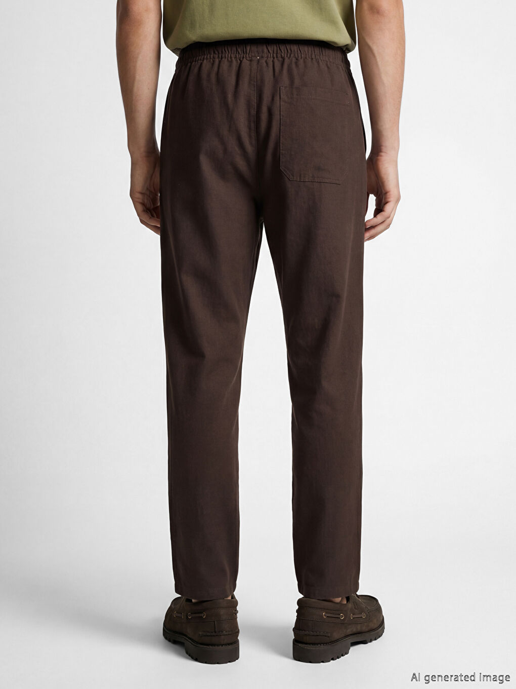 Мужские брюки свободного кроя с эффектом льна-3
