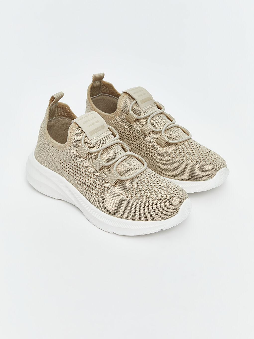 Bej File Detaylı Erkek Çocuk Spor Ayakkabı