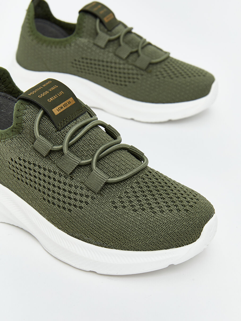 Haki File Detaylı Erkek Bebek Spor Ayakkabı-2