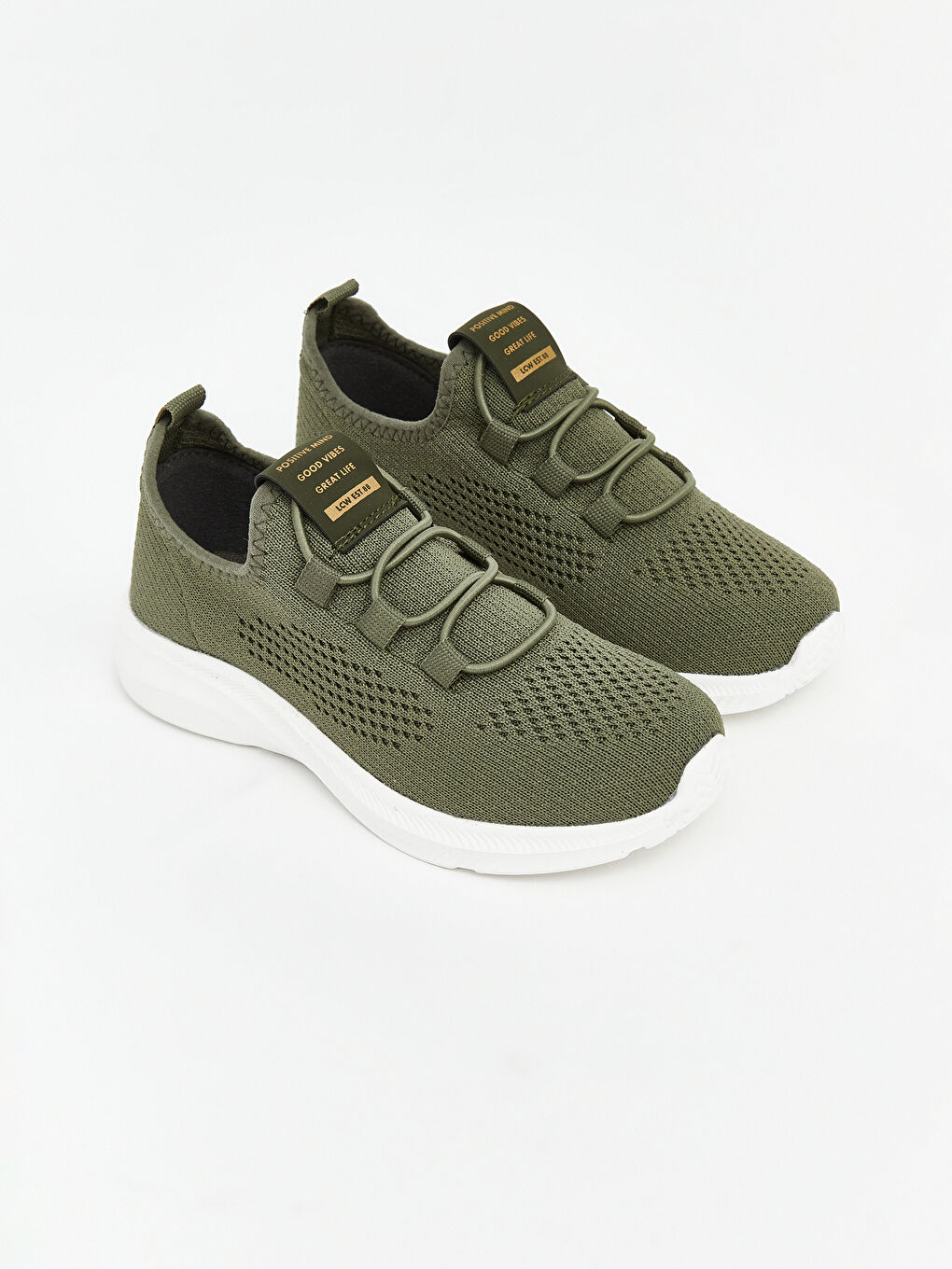 Haki File Detaylı Erkek Çocuk Spor Ayakkabı