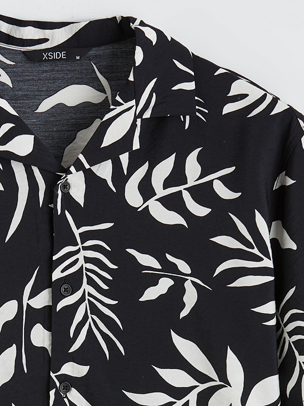 қалыпты пішімді өрнекті ерлер вискоза жейдесі-5