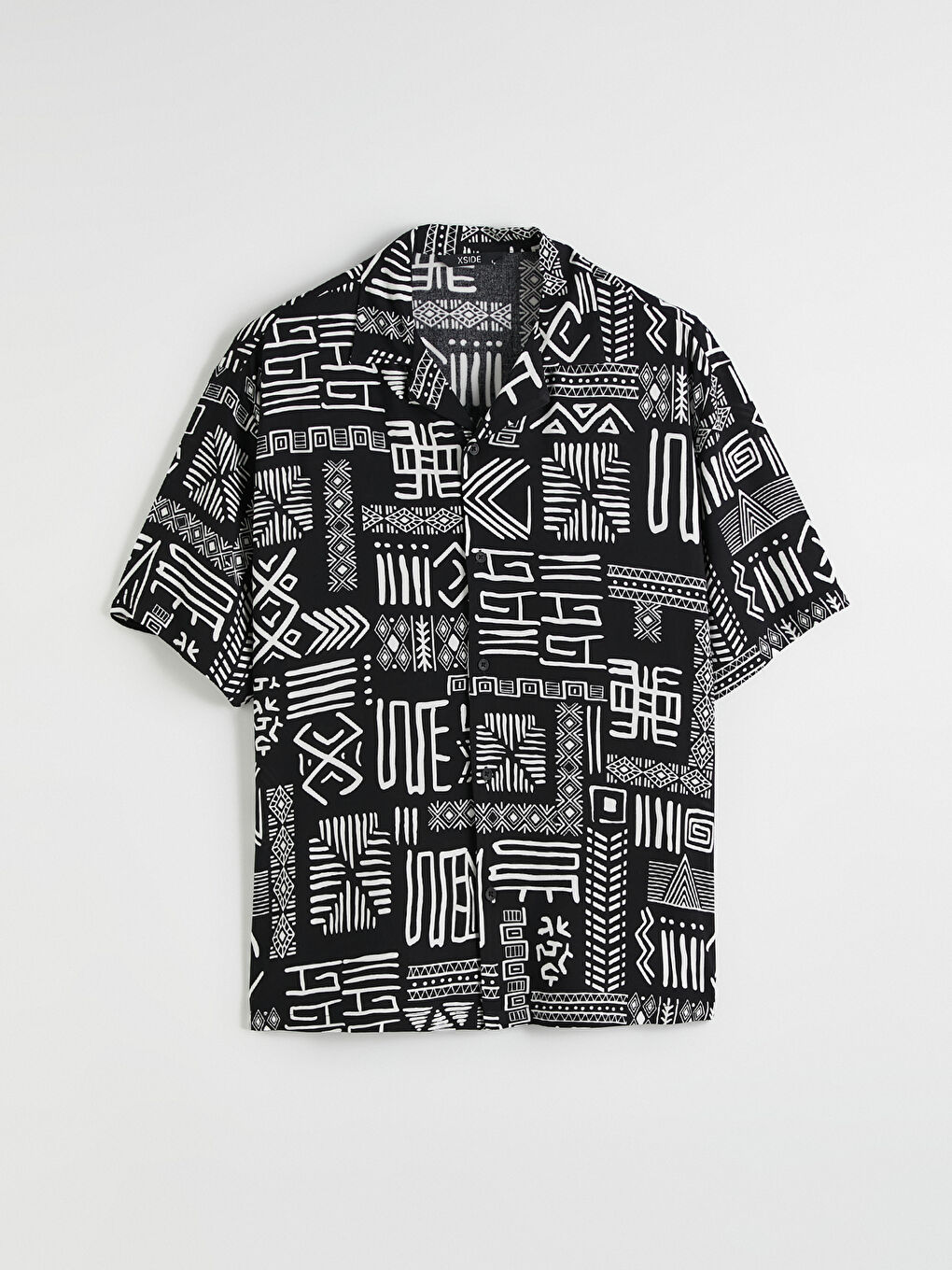 Regular Fit Resort Collar Patterned Men's Shirt-4
