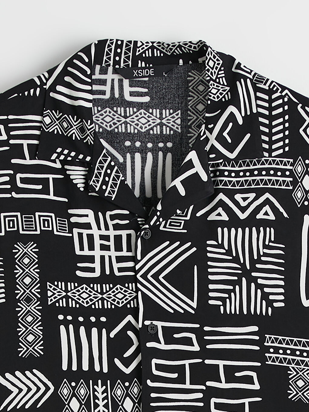 Regular Fit Resort Collar Patterned Men's Shirt-5