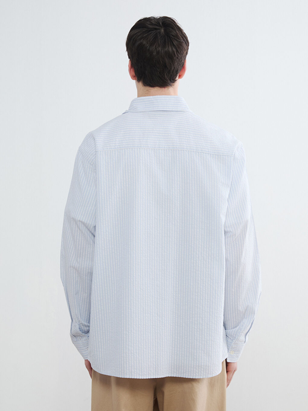 Muška košulja regular kroja sa izgledom lana-3