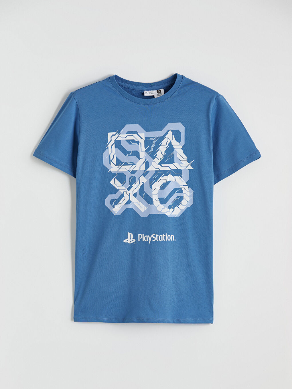 Mavi Erkek Çocuk PlayStation Baskılı Şortlu Pijama Takımı-1