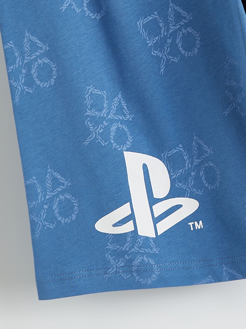 Mavi Erkek Çocuk PlayStation Baskılı Şortlu Pijama Takımı-5