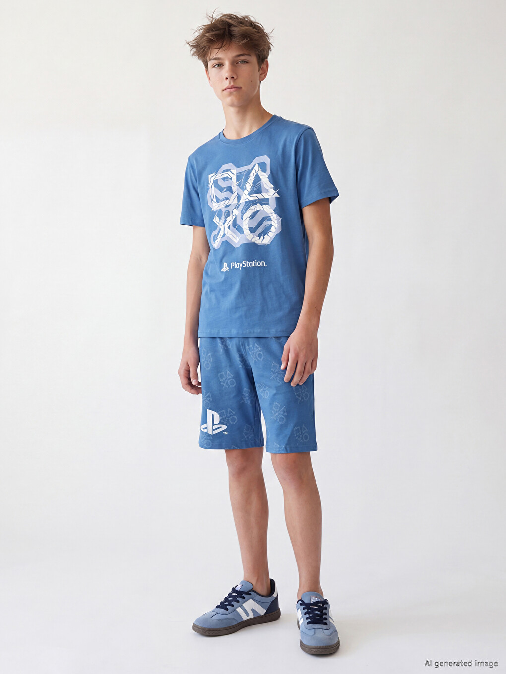 Boys' Playstation Printed Short Pyjama Set
