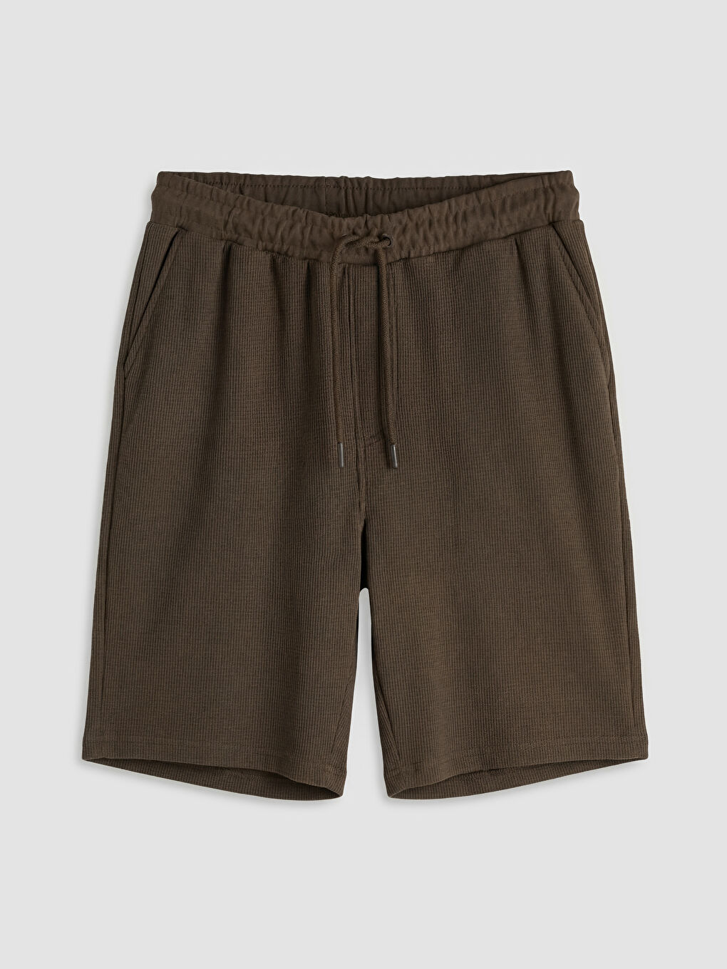 Kahverengi Standart Kalıp Erkek Şort-4