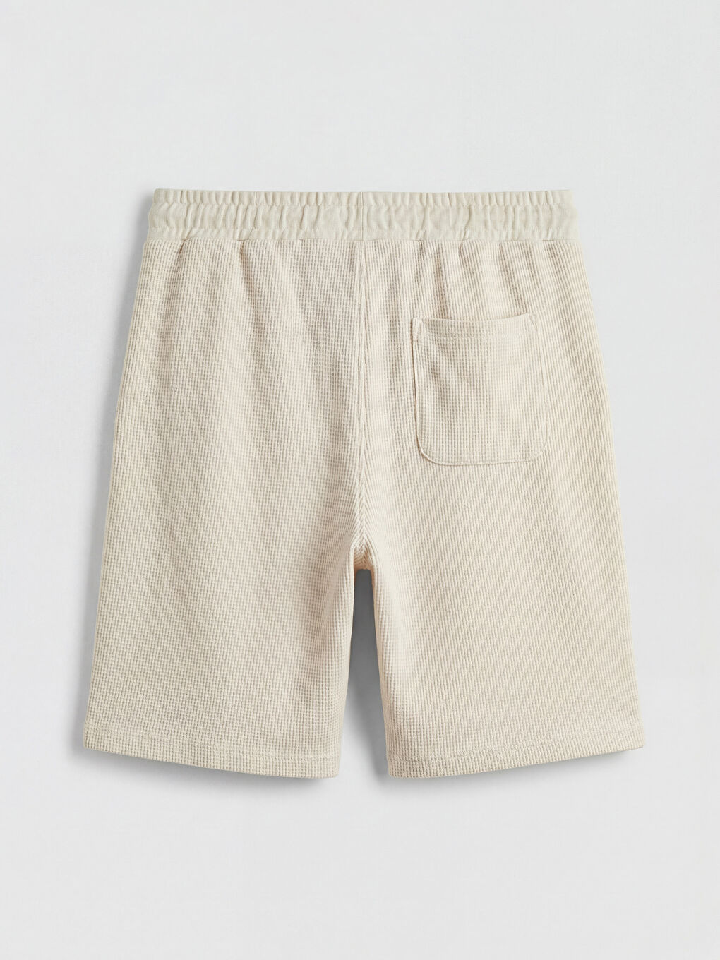 Bej Standart Kalıp Erkek Şort-1