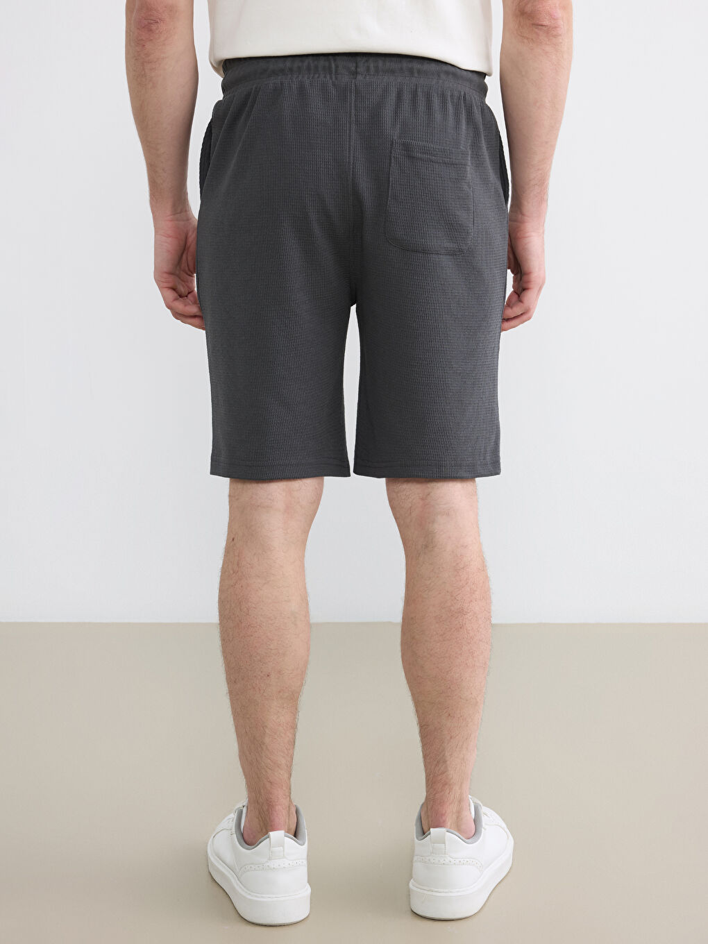 Antrasit Standart Kalıp Erkek Şort-3