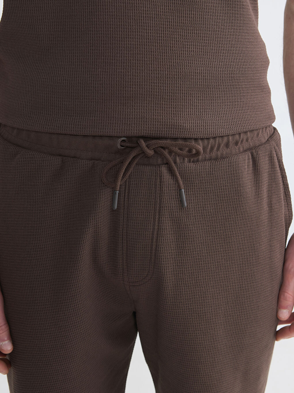 Kahverengi Standart Kalıp Erkek Şort-2