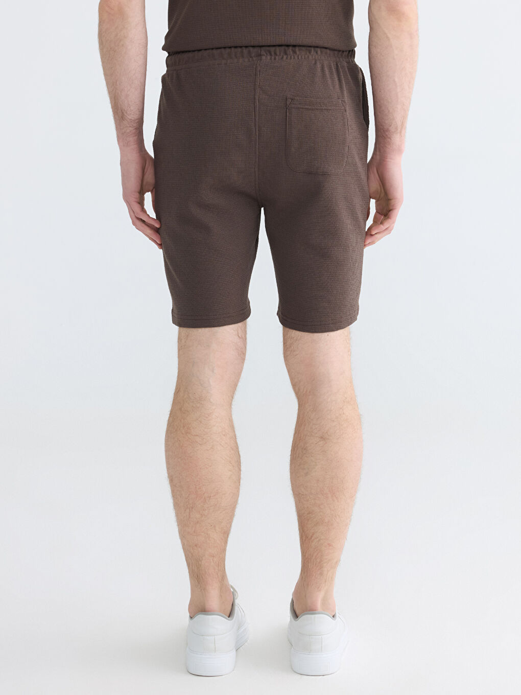 Kahverengi Standart Kalıp Erkek Şort-3