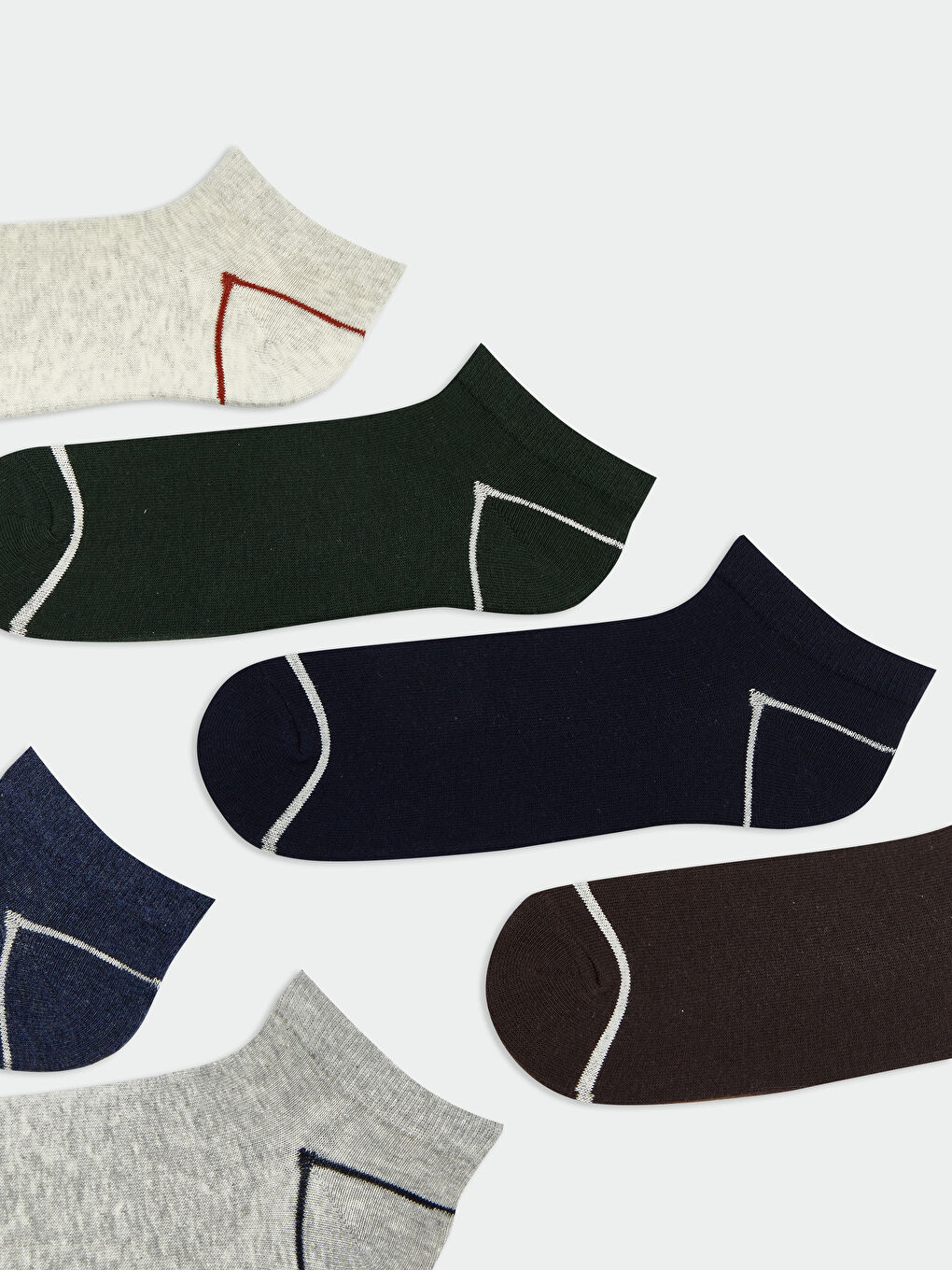 Karışık Desenli Erkek Patik Çorap 7'li-1