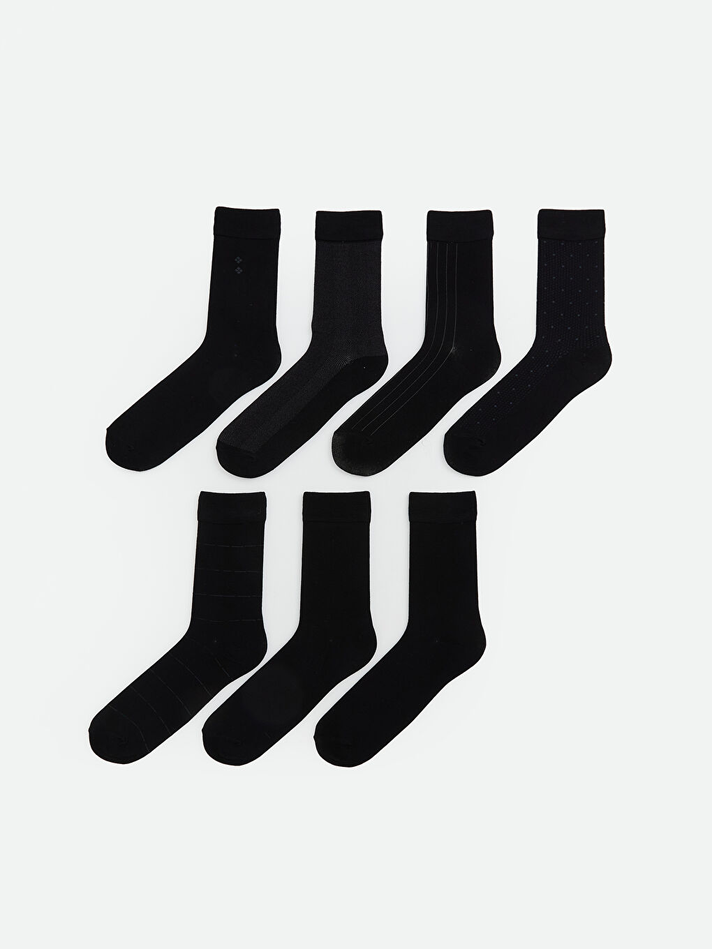 Patterned Men's Bamboo Ankle Socks 7-Pack