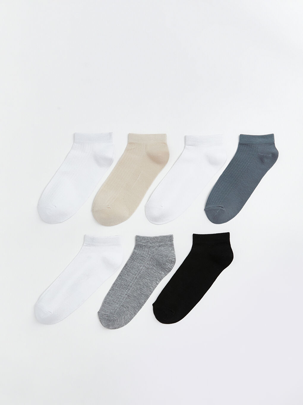 Karışık Erkek Bambu Patik Çorap 7'li