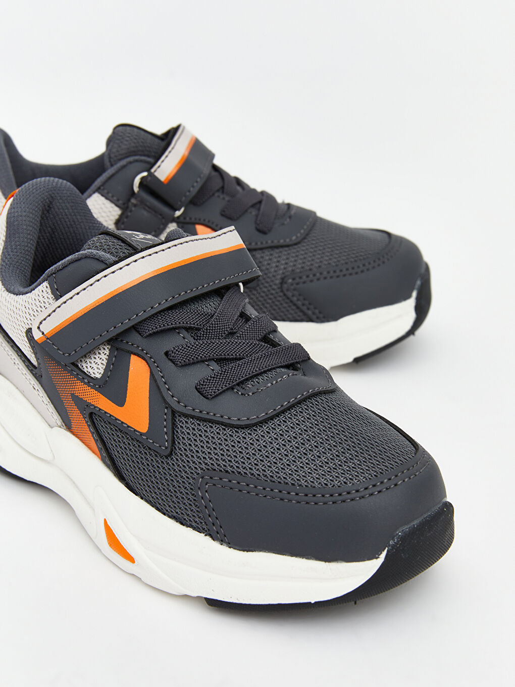 Antrasit Bağcık ve Cırt Cırtlı Erkek Bebek Spor Ayakkabı	-2