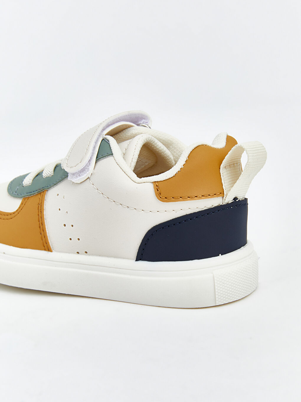 Bej Bağcık ve Cırt Cırtlı Erkek Bebek Spor Ayakkabı-4