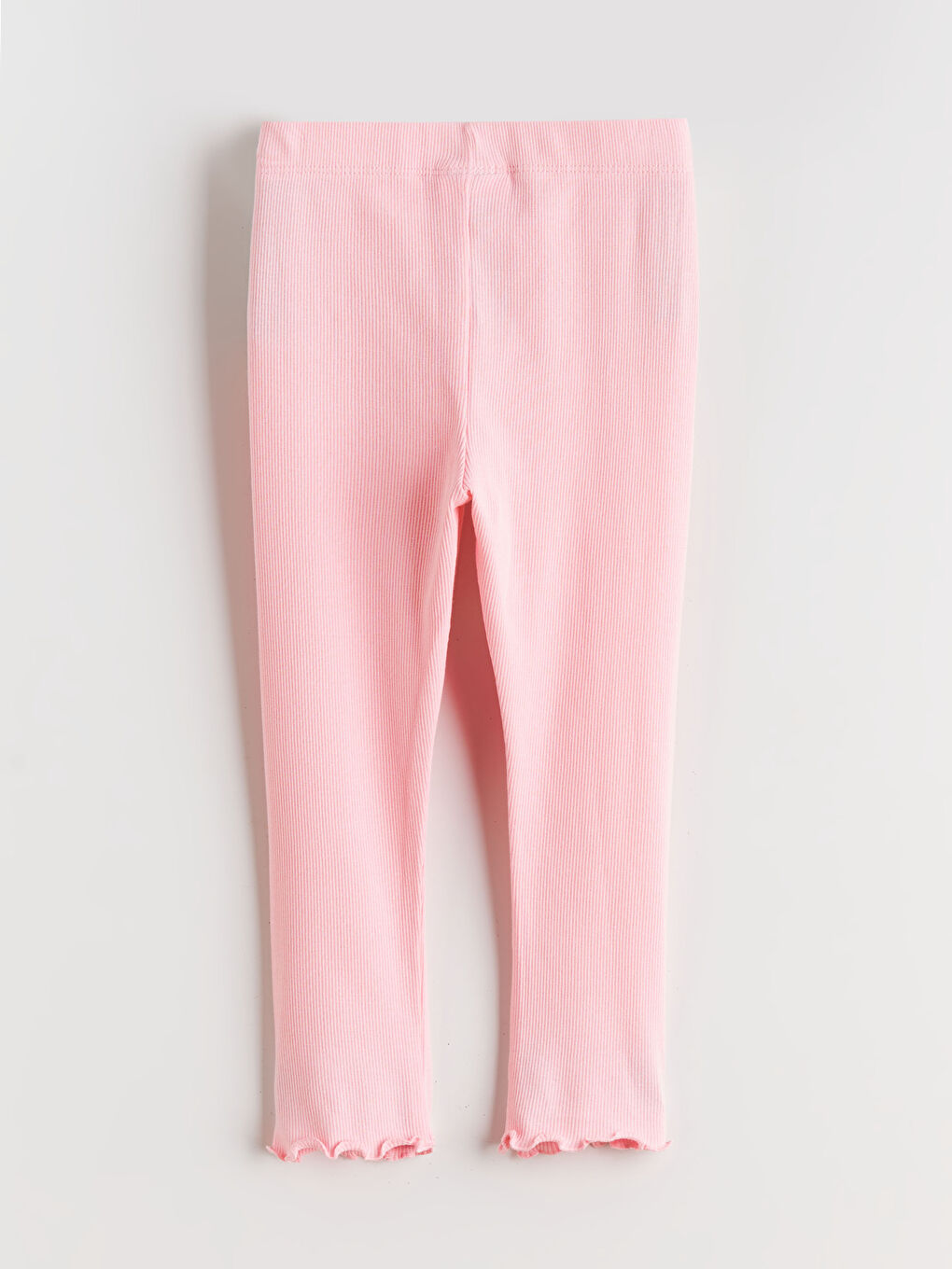 Pembe Kız Çocuk Fırfırlı Tayt-1