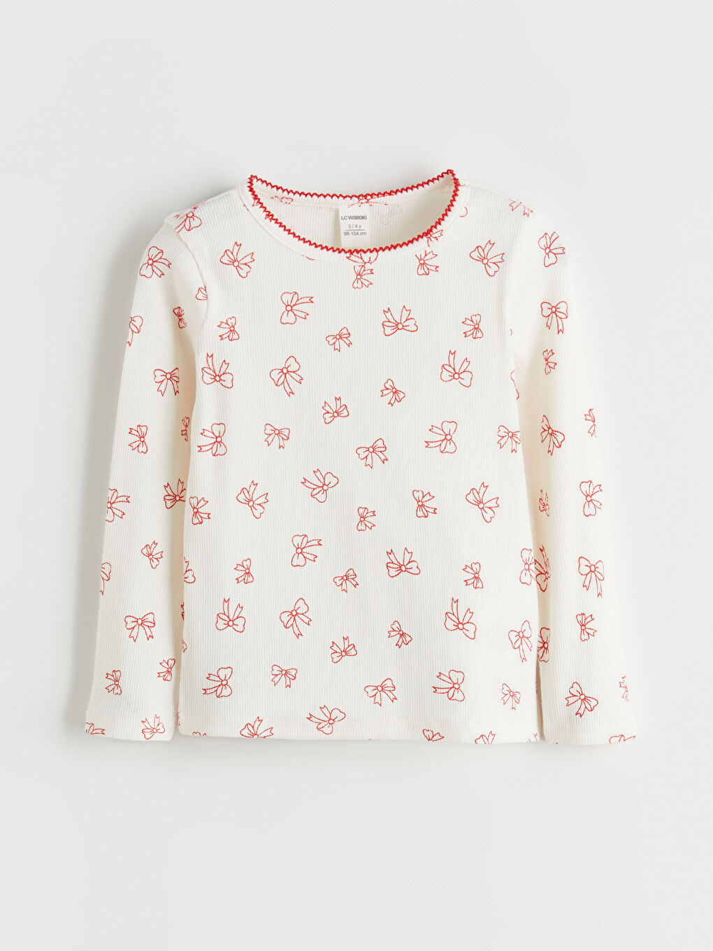 Ribbon-Print Tee and Leggings Set for Girls-1