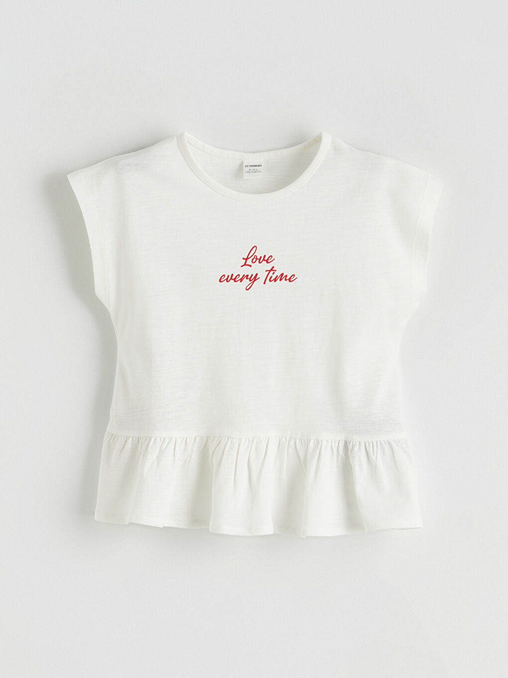 Crew Neck Printed Girl Blouse and Pants-1