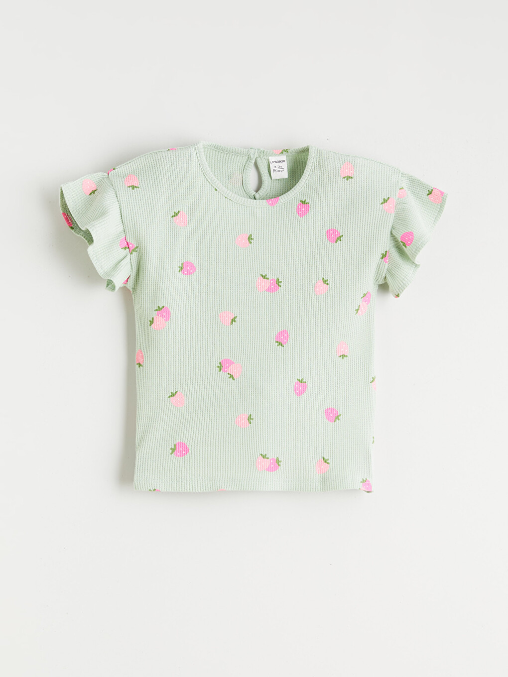 Strawberry Print Blouse And Leggings Set For Girls-2