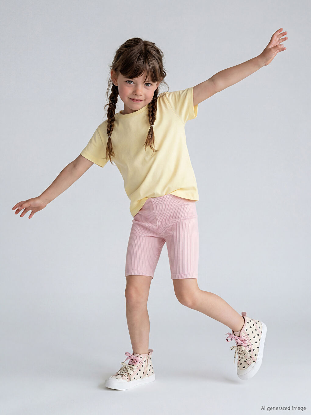 Baby Girls' Ribbed Short Leggings