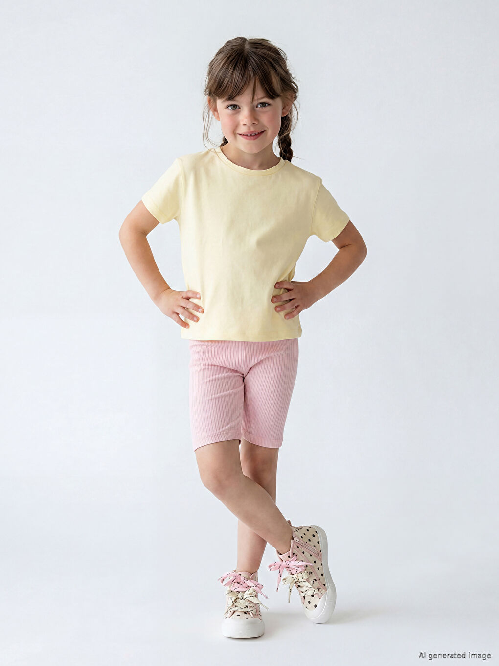 Baby Girls' Ribbed Short Leggings-1