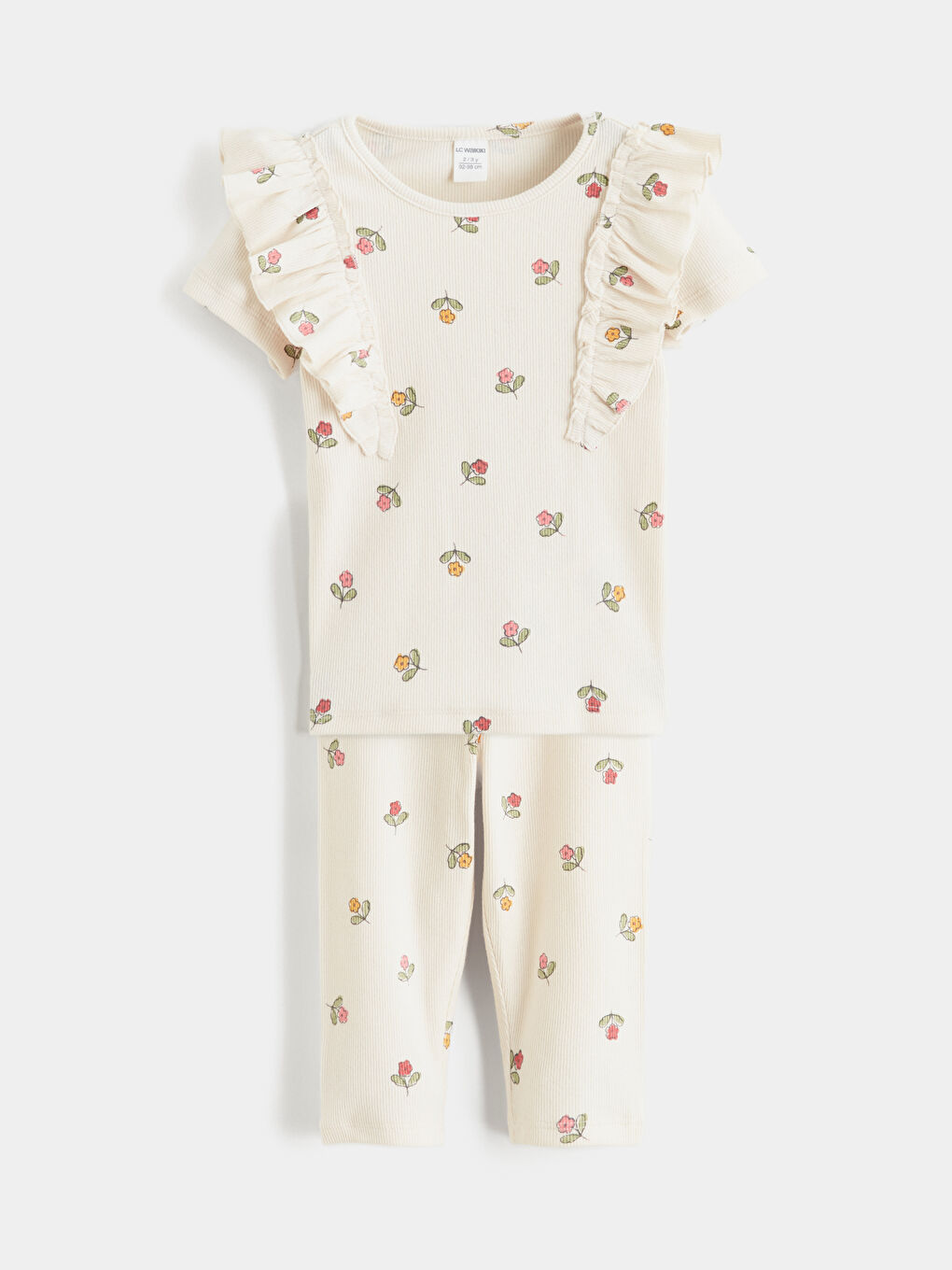 Komplet za devojčice: majica sa cvetnim dezenom i helanke