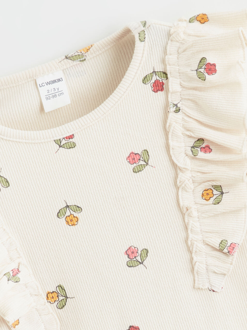 Komplet za devojčice: majica sa cvetnim dezenom i helanke-2