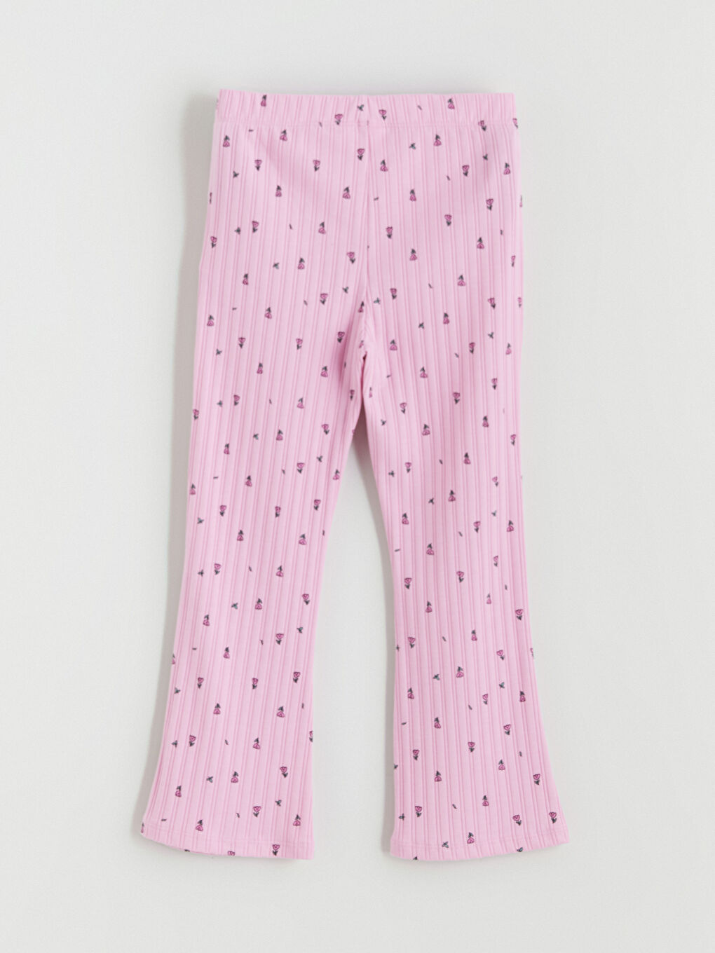 Цветочный комплект с круглым вырезом: футболка и леггинсы для девочек-5