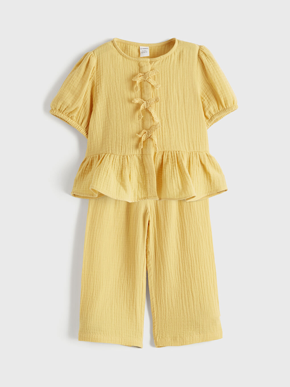 Girls' Blouse and Trousers with Bow Detail