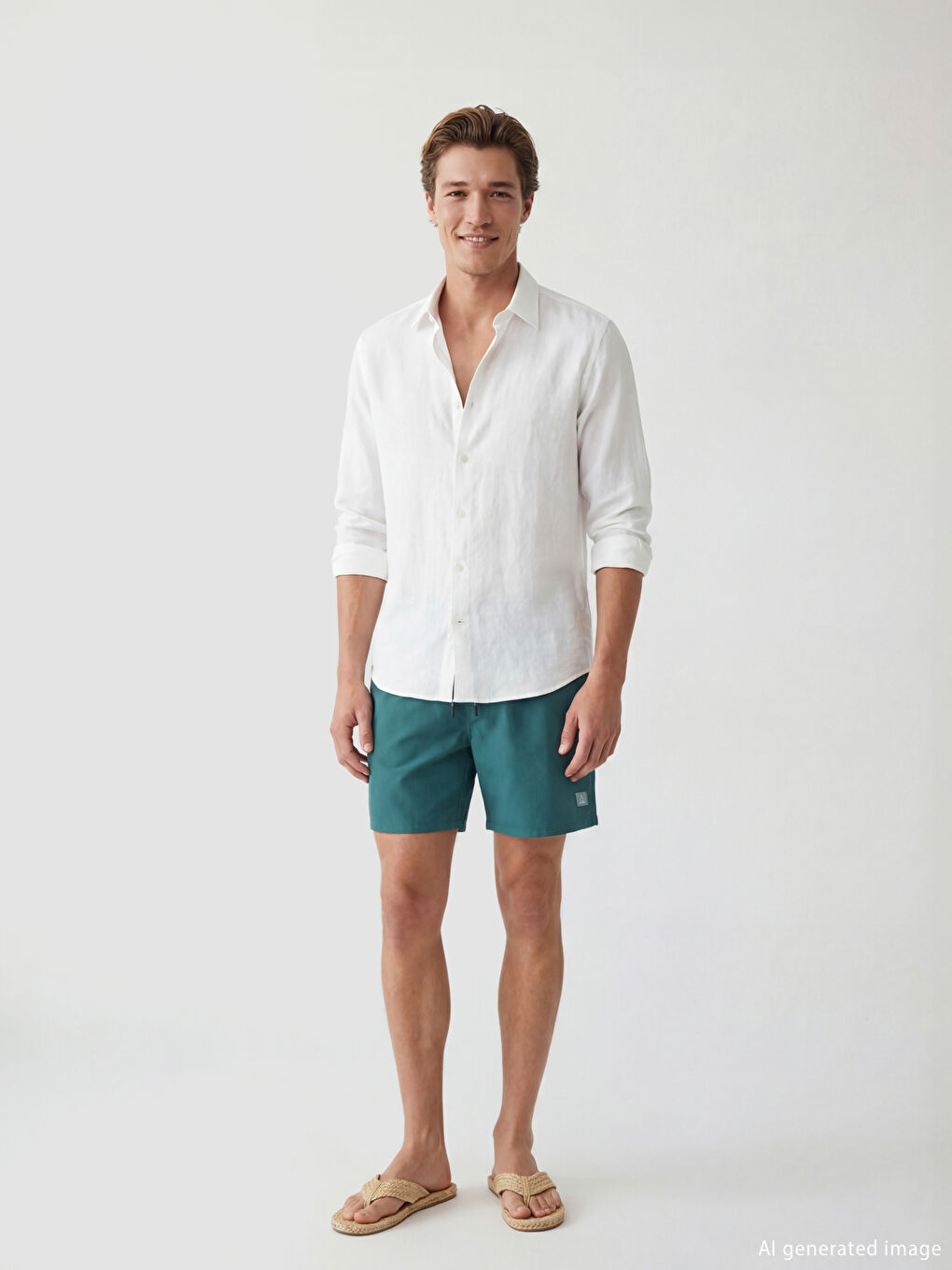 Yeşil Kısa Boy Erkek Yüzme Şort