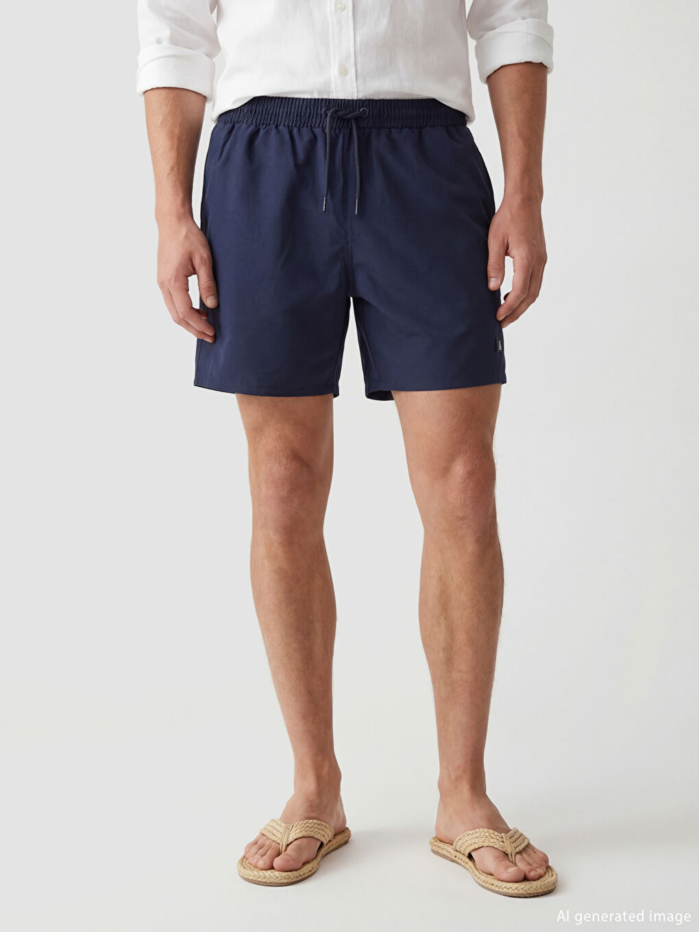 Lacivert Kısa Boy Erkek Yüzme Şort-1