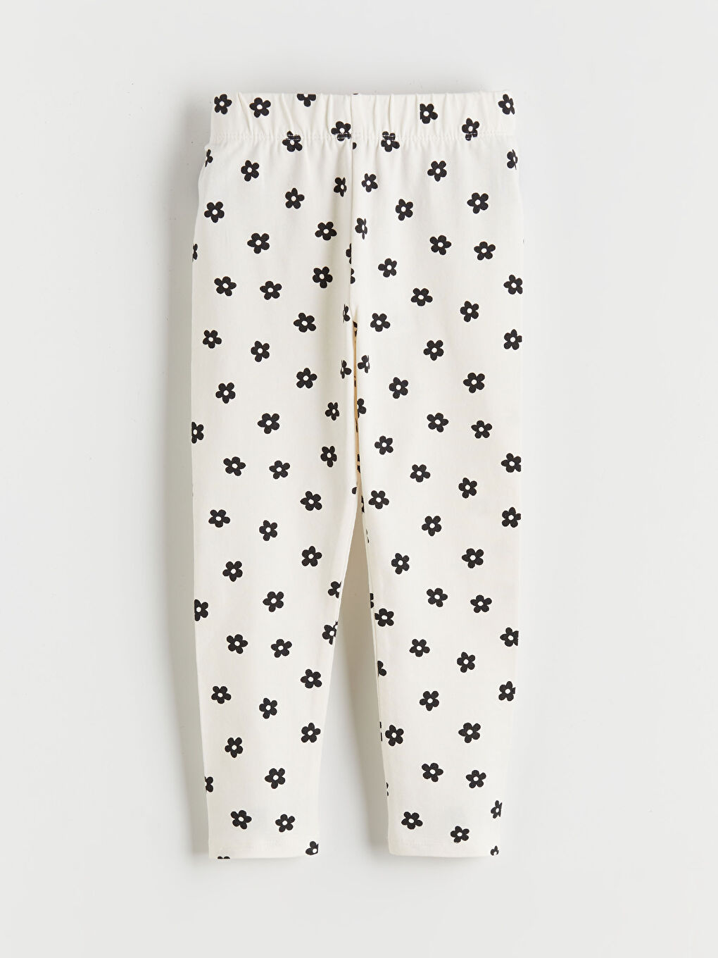 Ekru Kız Çocuk Baskılı Tayt