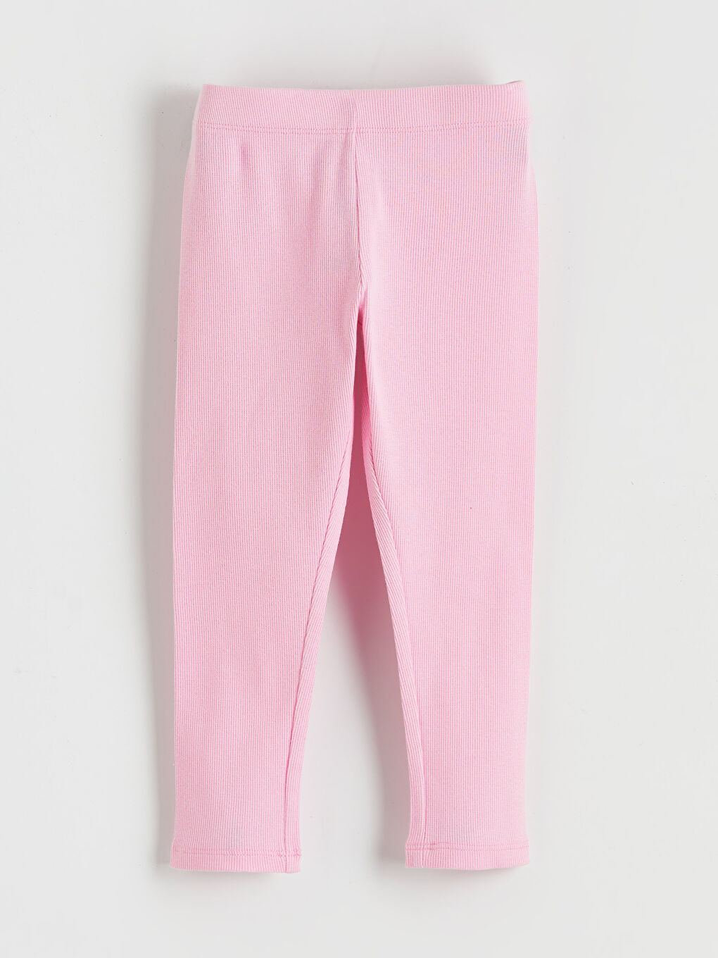 Pembe Beli Lastikli Kız Çocuk Fitilli Tayt
