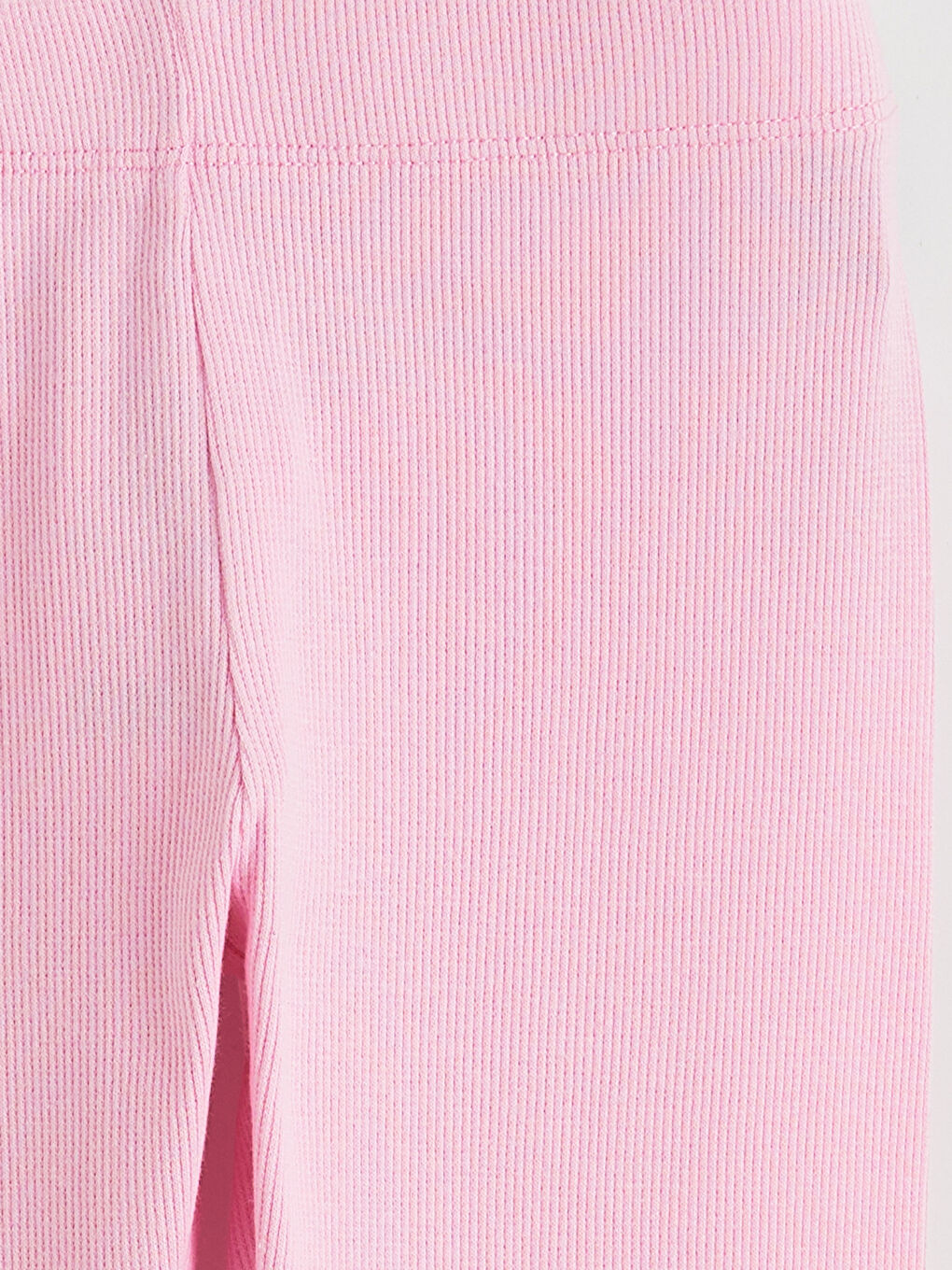 Pembe Beli Lastikli Kız Çocuk Fitilli Tayt-2