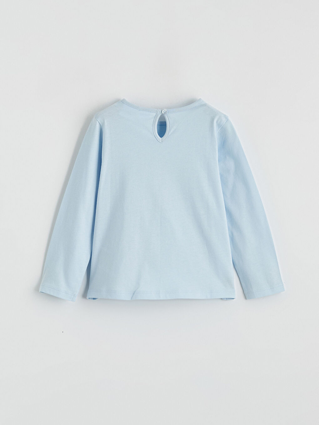 Bisiklet Yaka Stitch Baskılı Kız Çocuk Tişört-2