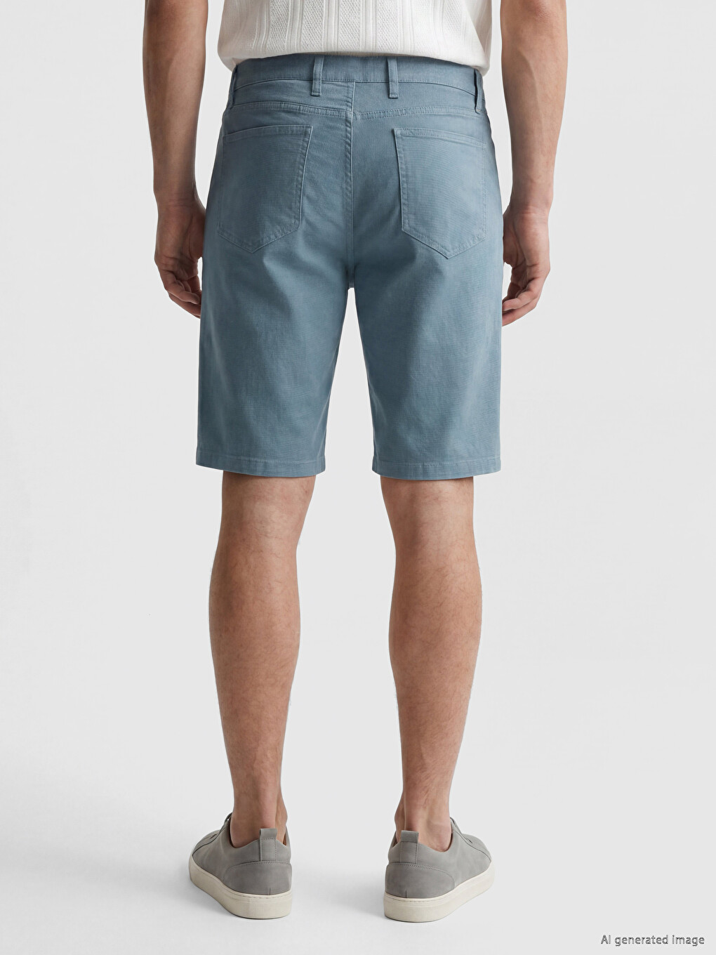 Slim Fit Gabardine Men's Shorts-3