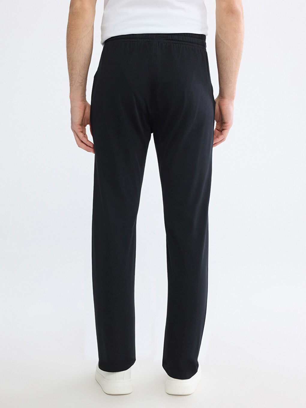 Siyah Standart Kalıp Erkek Eşofman Altı-4