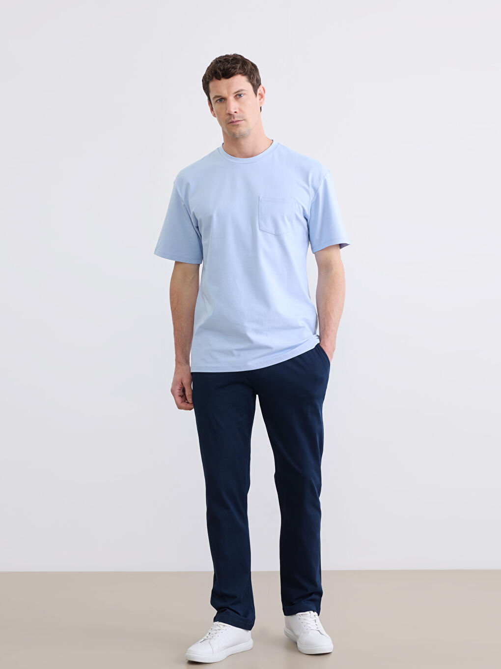 Lacivert Standart Kalıp Erkek Eşofman Altı