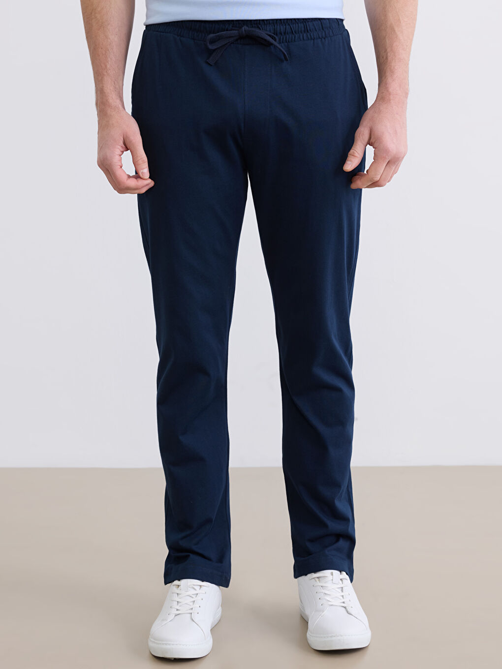 Lacivert Standart Kalıp Erkek Eşofman Altı-1