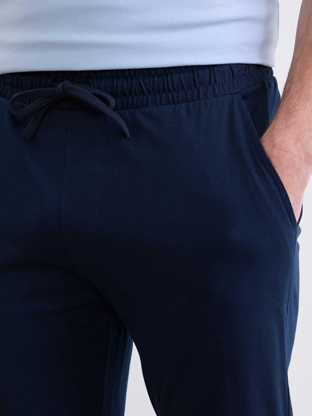 Lacivert Standart Kalıp Erkek Eşofman Altı-2