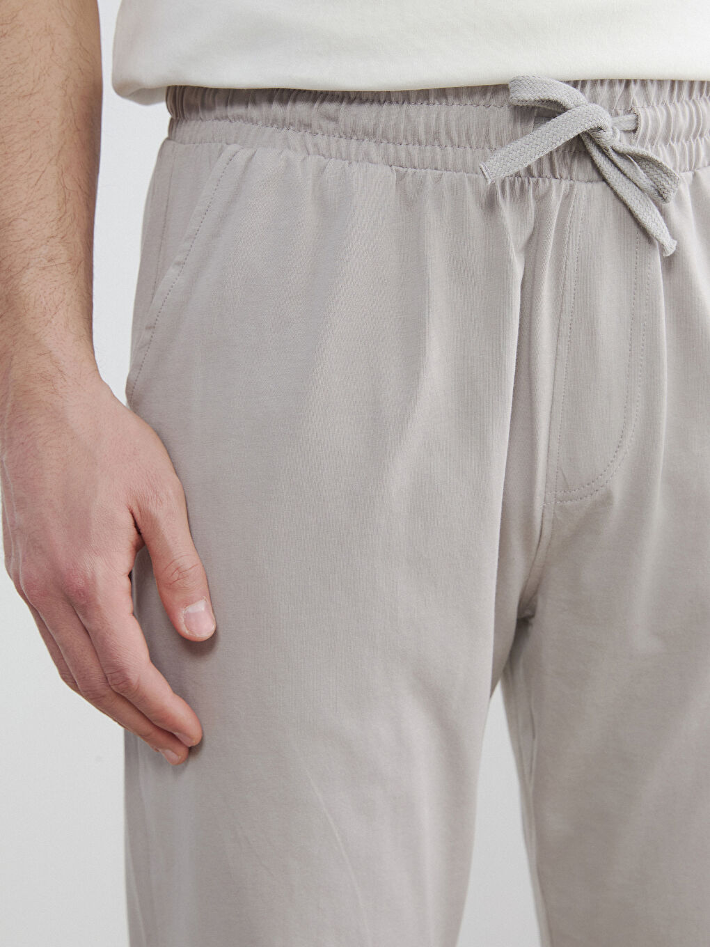 Gri Standart Kalıp Erkek Eşofman Altı-2