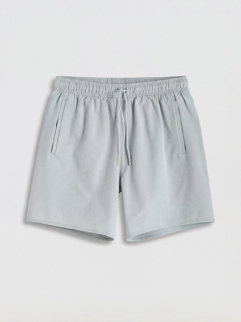 Gri Kısa Boy Erkek Deniz Şortu-4