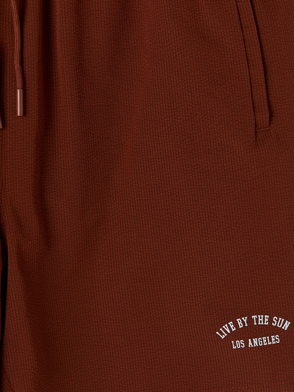 Kahverengi Kısa Boy Erkek Deniz Şortu-2