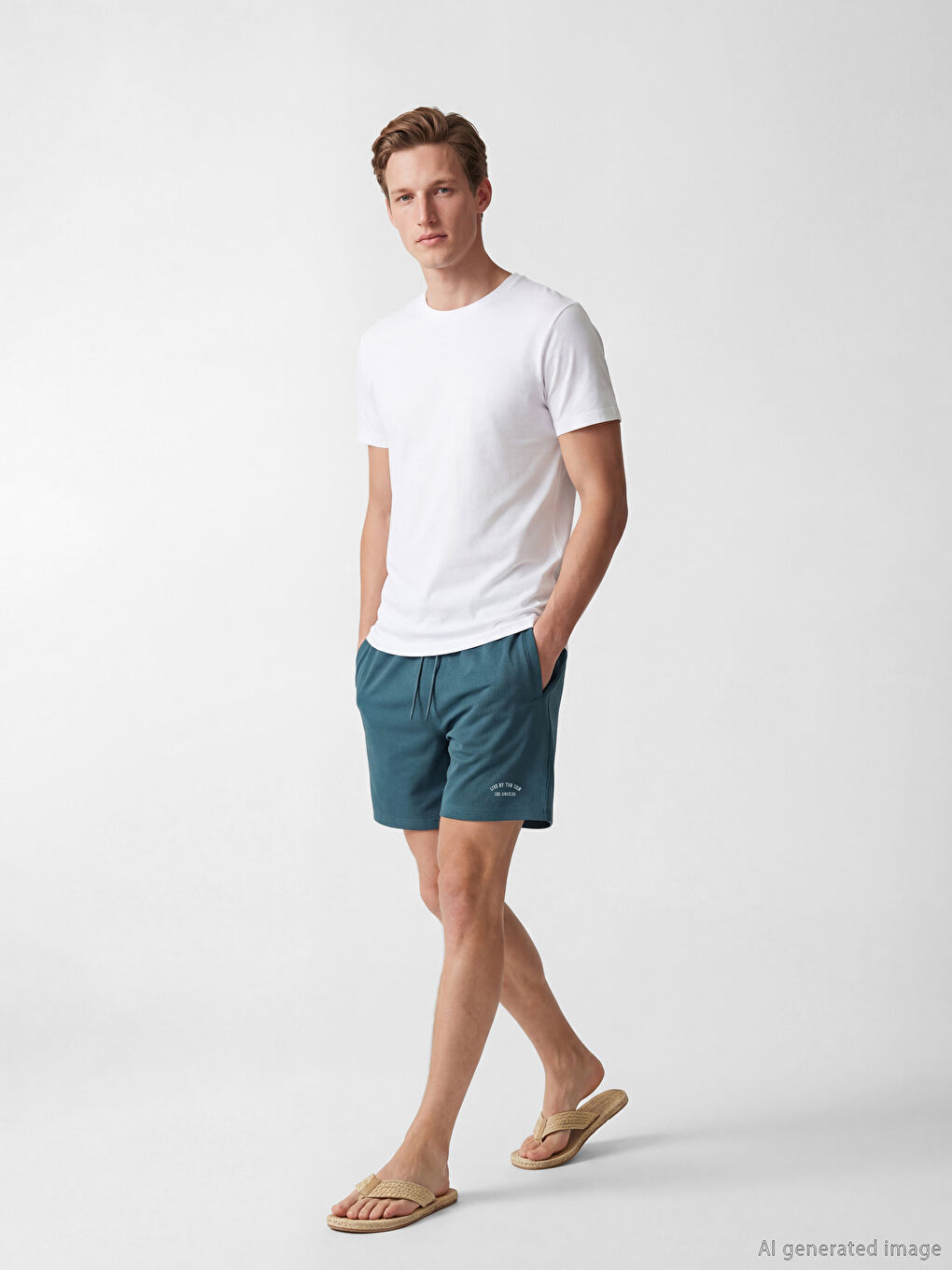 Petrol Kısa Boy Erkek Deniz Şortu