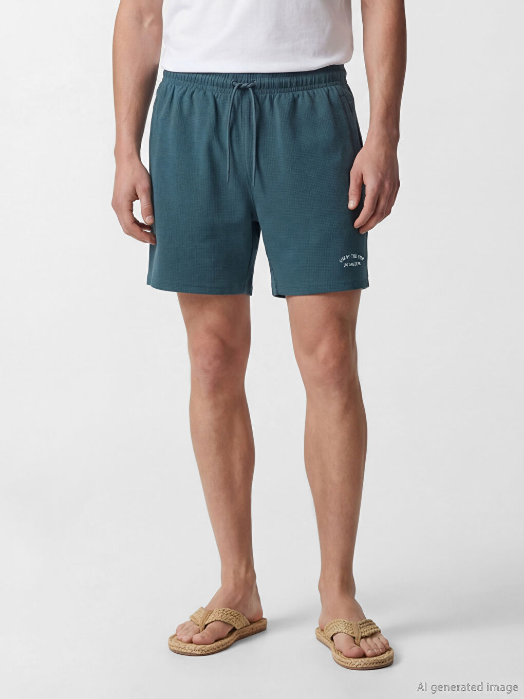 Petrol Kısa Boy Erkek Deniz Şortu-1