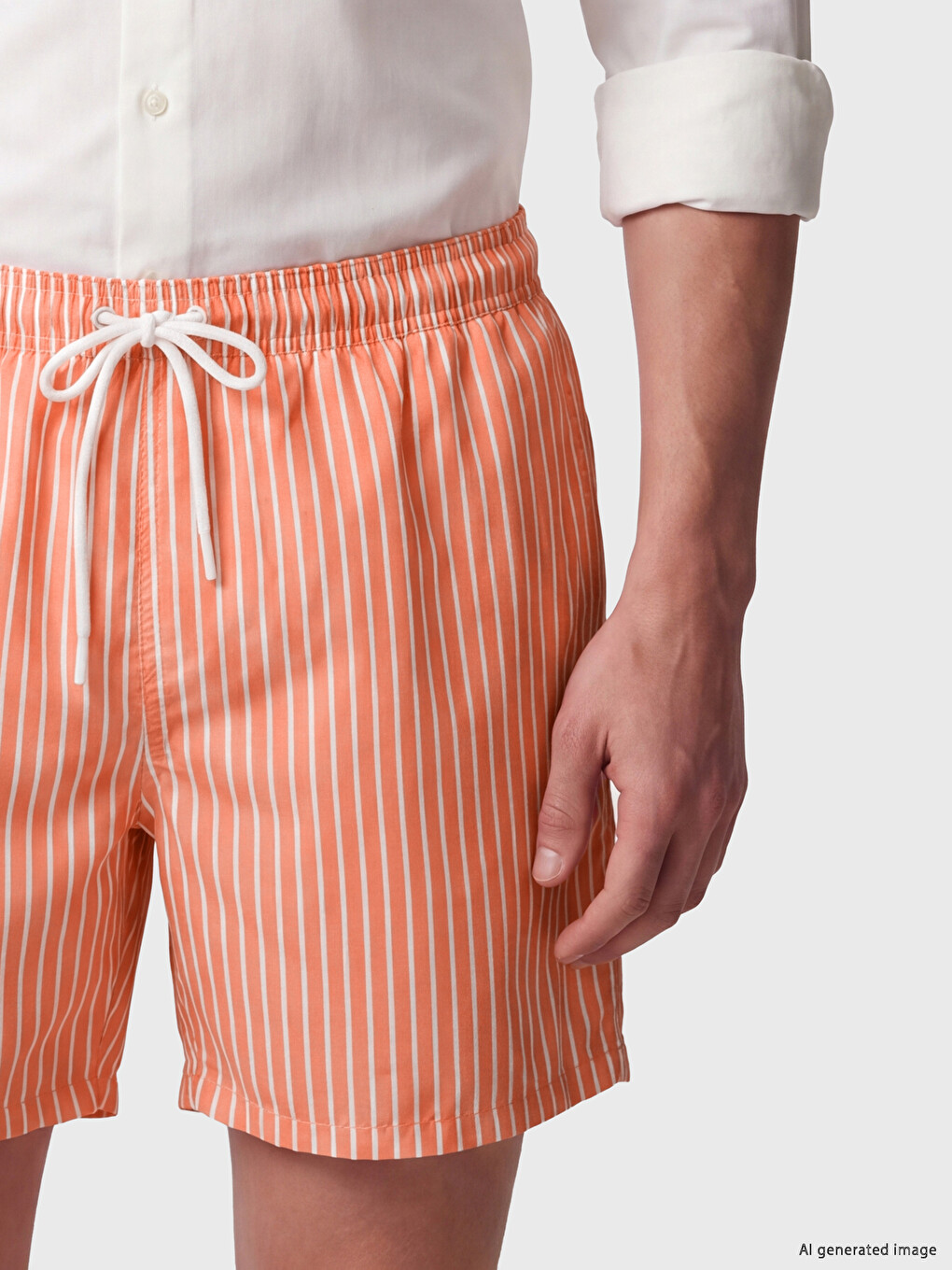 Short Striped Men's Swim Shorts-3